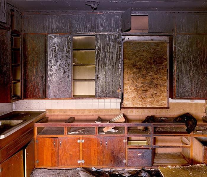 scorched, burnt kitchen assemblies