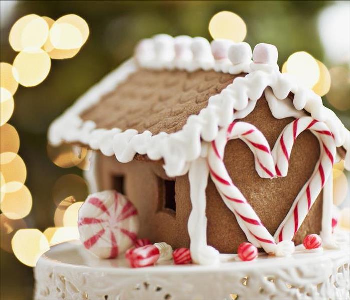 A gingerbread house.